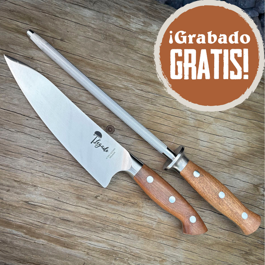 Set Parrillero Cuchillo + Chaira PELLÍN