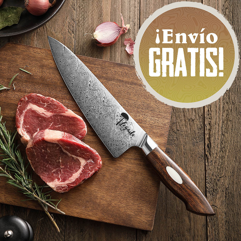 Cuchillo Chef Acero Damasco 110 capas - ALERCE