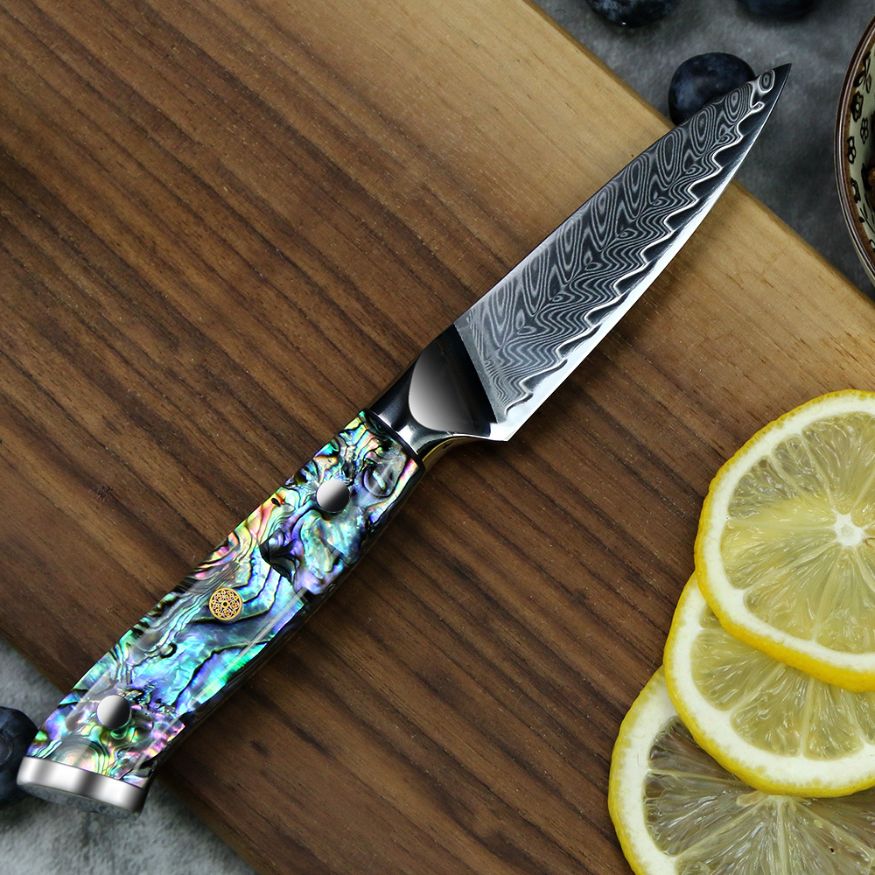 NÁCAR - Cuchillo Puntilla Damasco 67 capas hoja 10 cm PATAGÓN