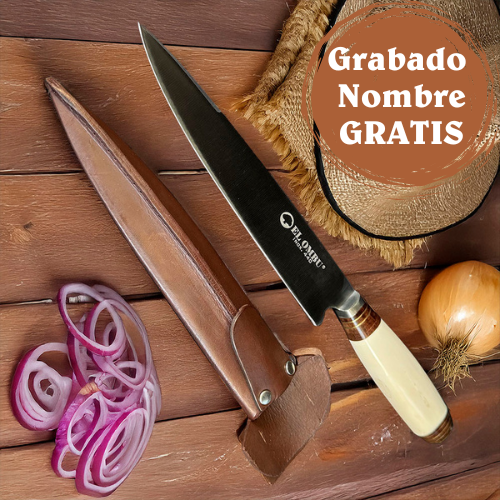 GAUCHO - Cuchillo Verijero Parrillero hoja 20 cm Artesanal Premium EL OMBU