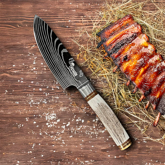 OLAS - Cuchillo Choricero Acero Alemán Artesanal hoja 13 cm PATAGÓN