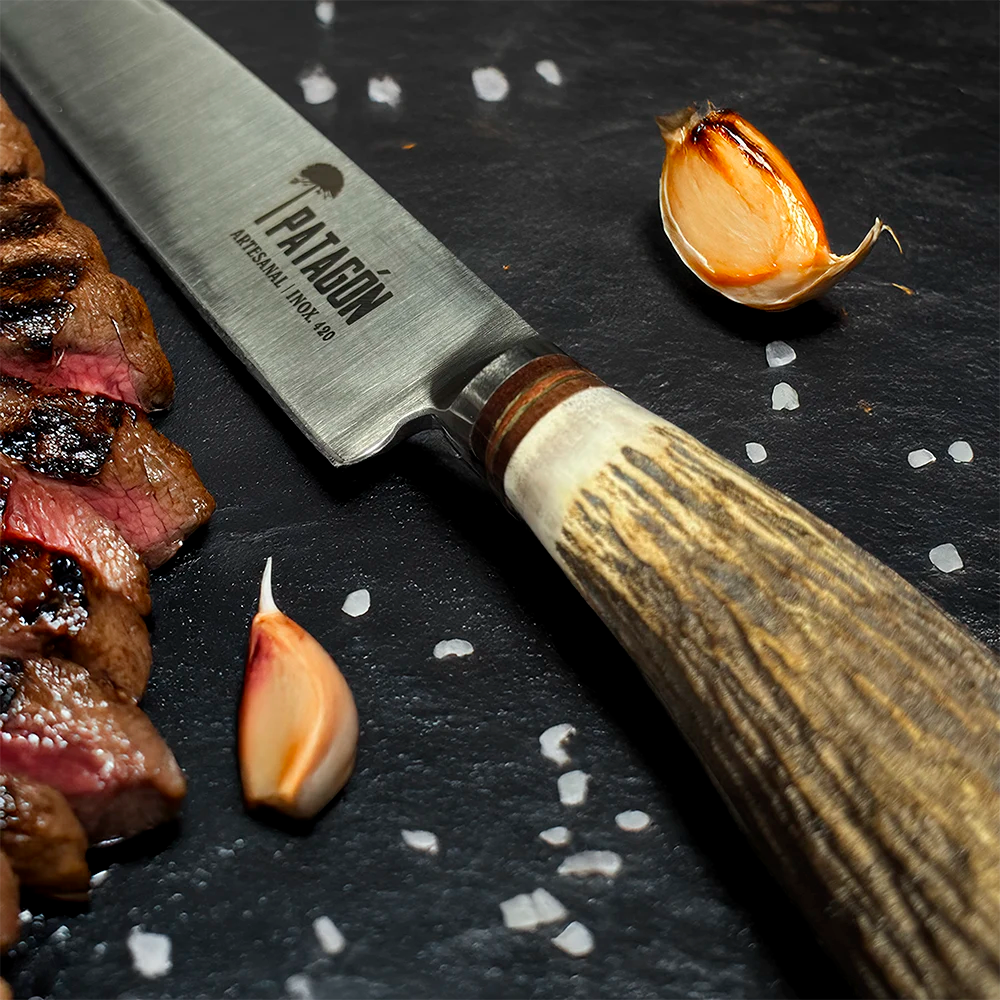 Cuchillo parrillero artesanal hoja 20 cm PATAGÓN - GAUCHO - Cuchillos Mundo Patagon