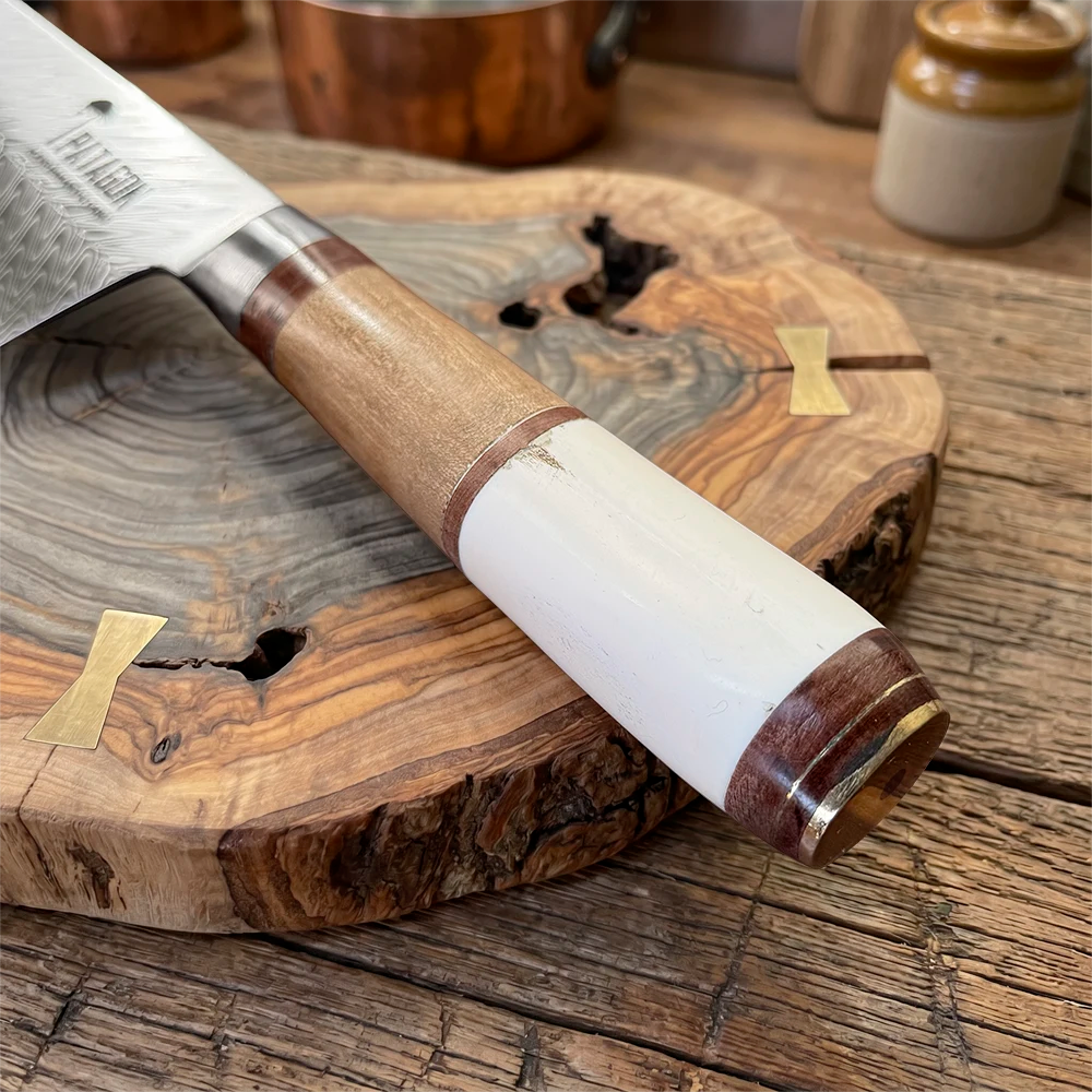 Cuchillo Chef Acero Damasco 67 capas hoja 20 cm - CLAVEL (8027364130918)