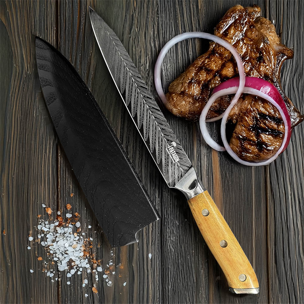 ÑANDÚ - Cuchillo Parrillero Artesanal hoja 20 cm PATAGÓN