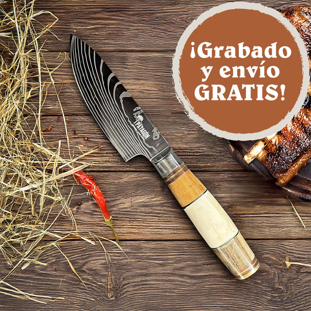 OLAS - Cuchillo Choricero Acero Alemán Artesanal hoja 13 cm PATAGÓN