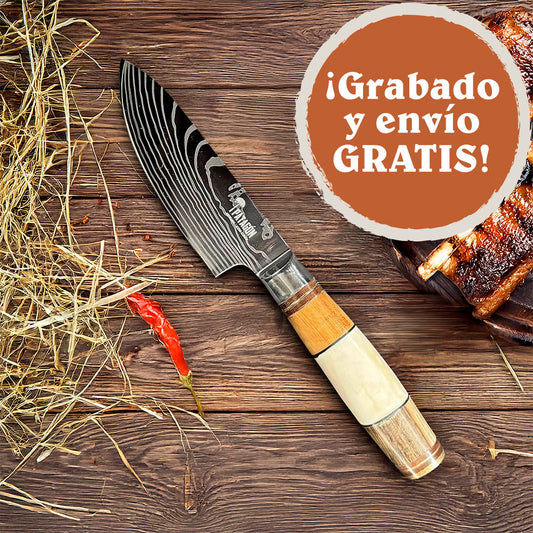 OLAS - Cuchillo Choricero Acero Alemán Artesanal hoja 13 cm PATAGÓN