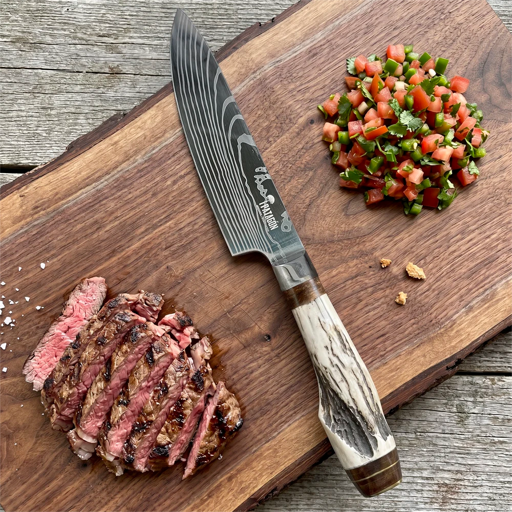 Cuchillo Asador Artesanal hoja 20 cm PATAGÓN - PATAGÓNICO OLAS