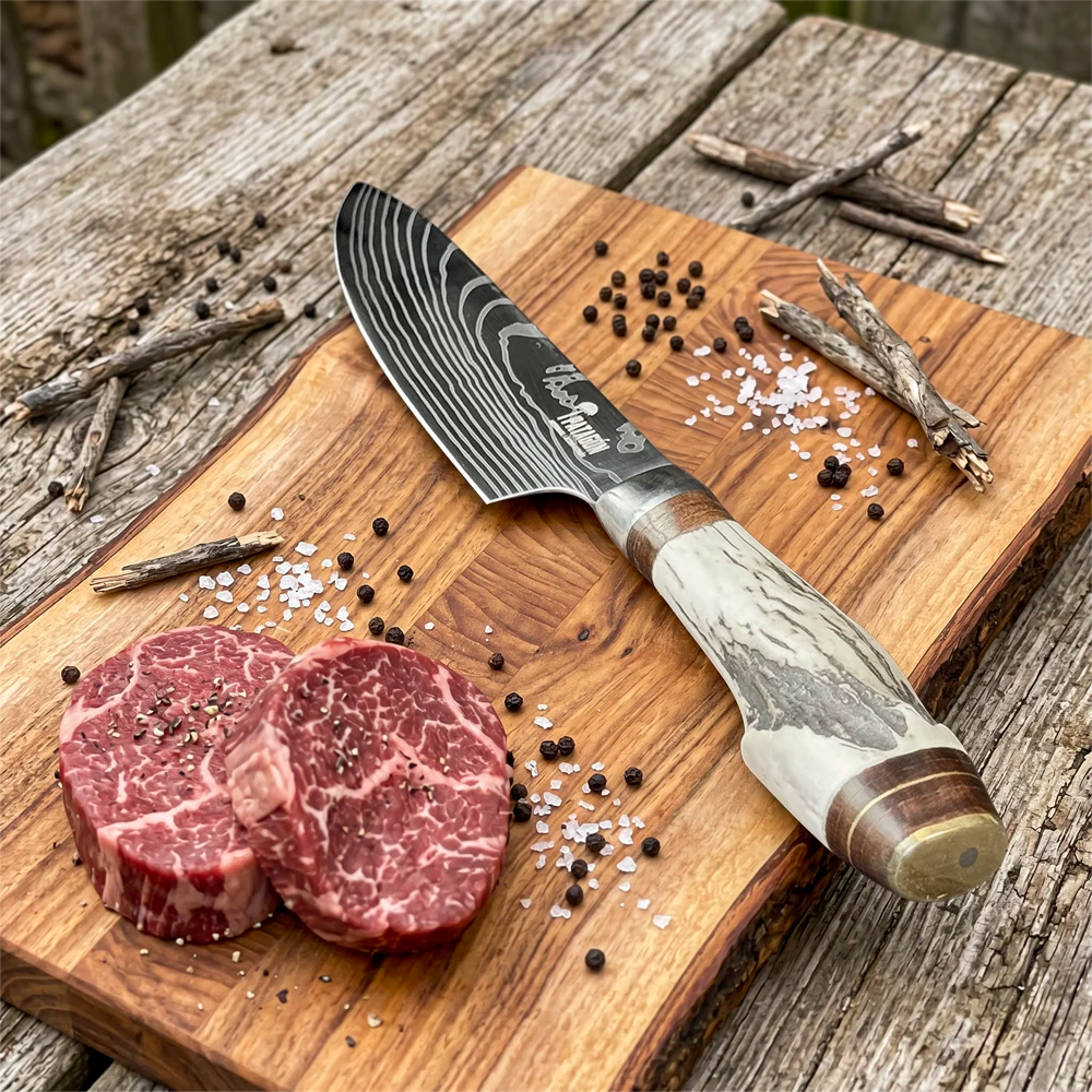 Cuchillo Asador Artesanal hoja 20 cm PATAGÓN - PATAGÓNICO OLAS