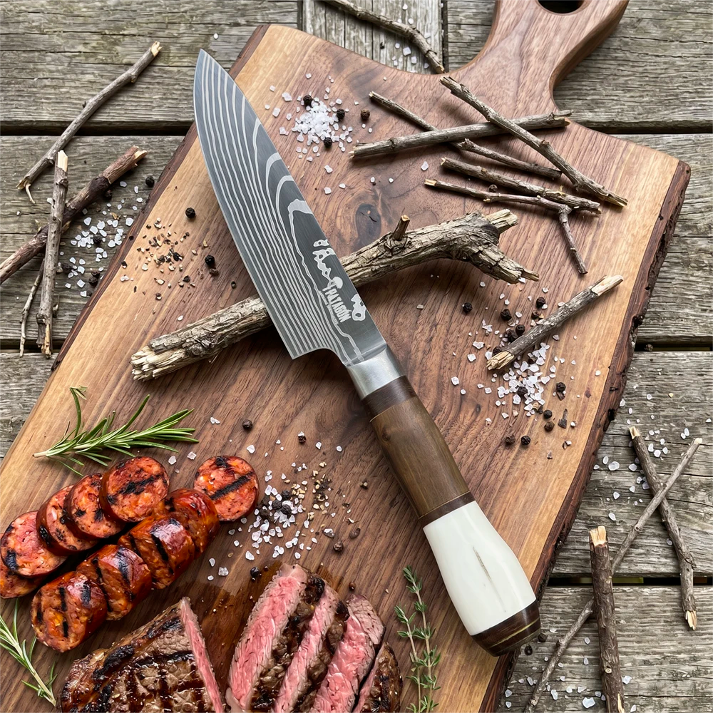Cuchillo Asador Artesanal hoja 16 cm PATAGÓN - OLAS PATAGÓNICAS