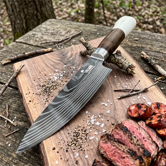 Cuchillo Asador Artesanal hoja 16 cm PATAGÓN - OLAS PATAGÓNICAS