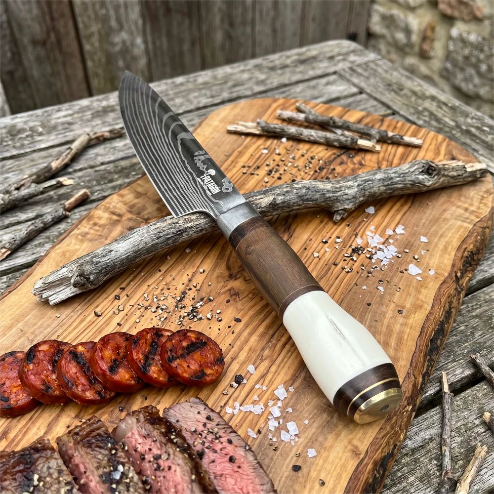 Cuchillo Asador Artesanal hoja 16 cm PATAGÓN - OLAS PATAGÓNICAS