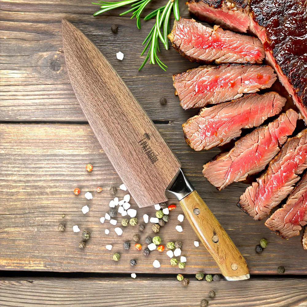 Cuchillo Asador Acero Alemán Artesanal hoja 20 cm - PATAGÓNICO