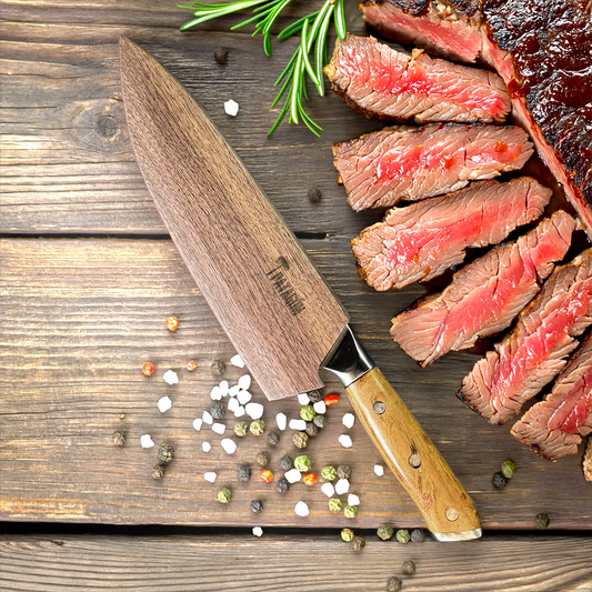 Cuchillo Asador Acero Alemán Artesanal hoja 20 cm - PATAGÓNICO