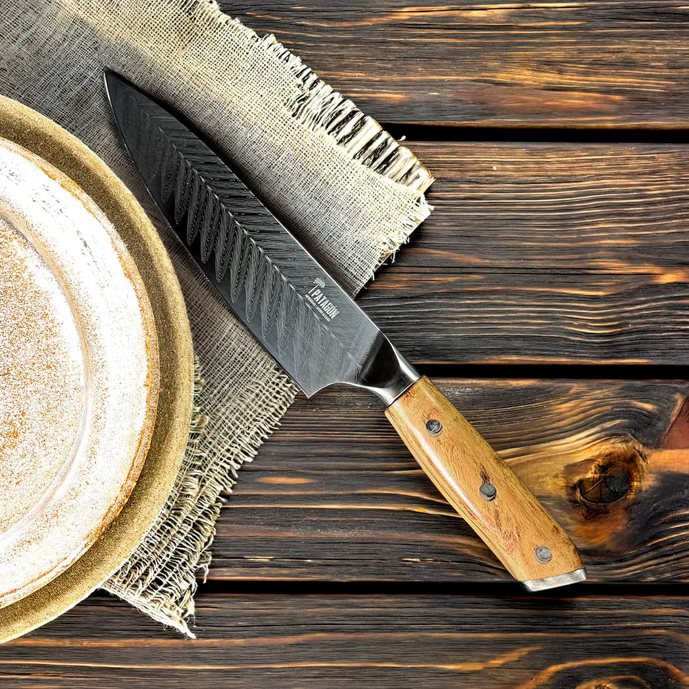 Cuchillo Asador Acero Alemán Artesanal hoja 20 cm - PATAGÓNICO