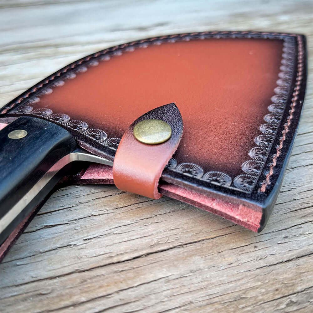 Hacha 18 cm ancha acero carbono PATAGÓN - SERBIO - Cuchillos Mundo Patagon