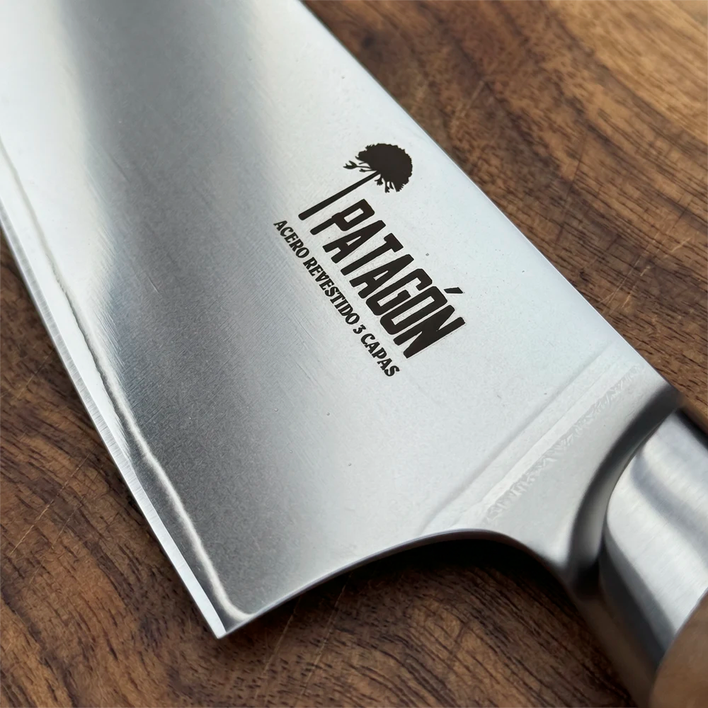 Cuchillo de asado acero revestido 3 capas hoja 20 cm - HUEMUL