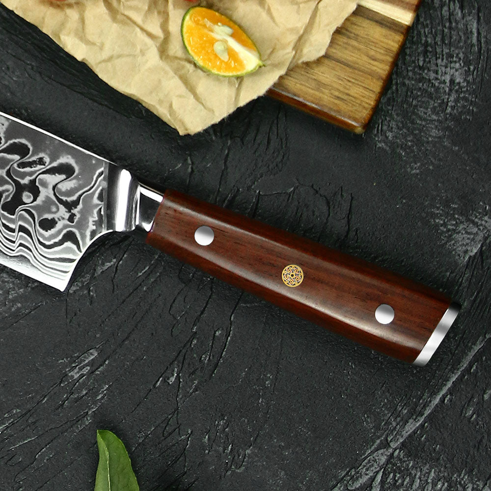 Cuchillo Chef Patagon Damasco 67 capas hoja ancha 20 cm