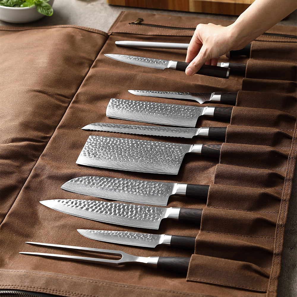 Bolso porta cuchillos profesional de 12 espacios