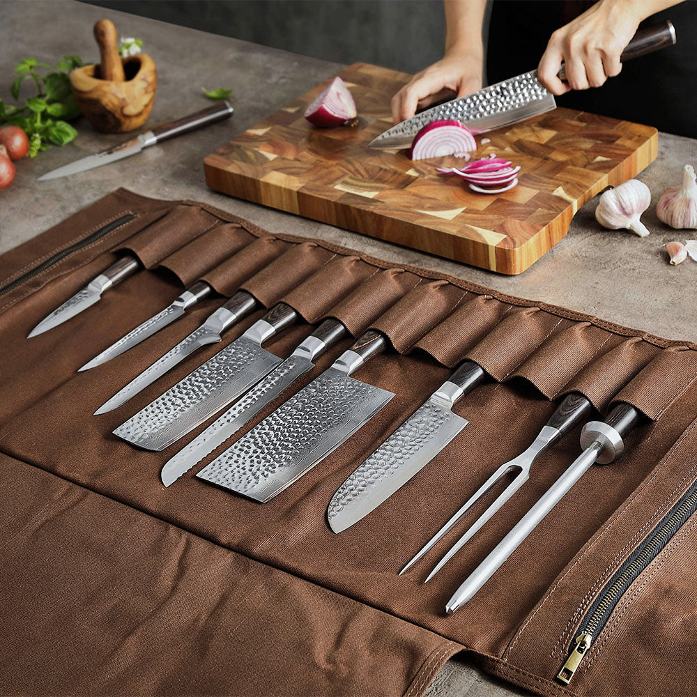 Bolso porta cuchillos profesional de 12 espacios