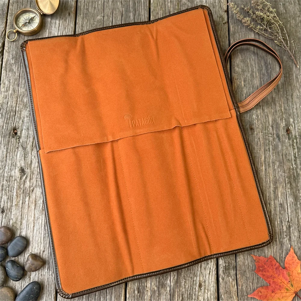 Bolso porta cuchillos de 4 espacios de eco-cuero