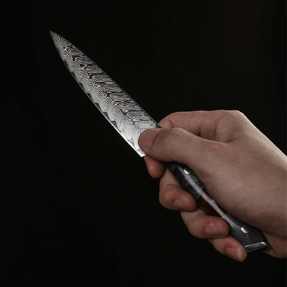 LLOICA - Cuchillo Puntilla Damasco 73 capas hoja 13 cm PATAGÓN (7309211861094)