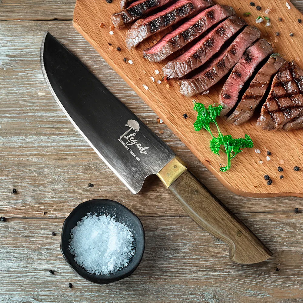 Cuchillo Carnicero Artesanal hoja 18 cm LEGADO - PUMA CONCOLOR - Cuchillos Mundo Patagon