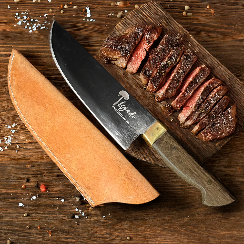 Cuchillo Carnicero Artesanal hoja 18 cm LEGADO - PUMA CONCOLOR - Cuchillos Mundo Patagon