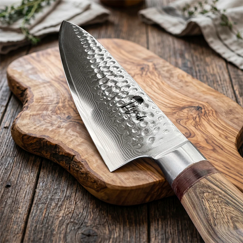 Cuchillo Acero Damasco 67 capas Artesanal LEGADO - CLAVEL MARTILLADO
