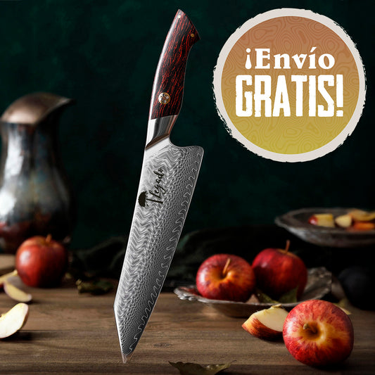 Cuchillo Kiritsuke Damasco 73 capas hoja 21 cm - MAGMA
