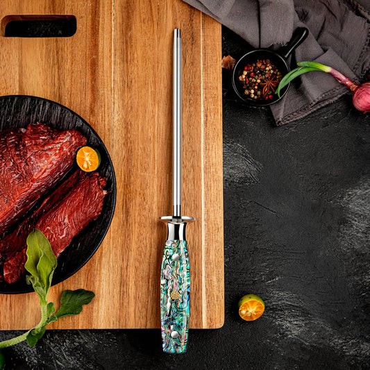 NÁCAR DEL PACÍFICO - Chaira Astil Diamantada 18 cm PATAGÓN - Cuchillos Mundo Patagon