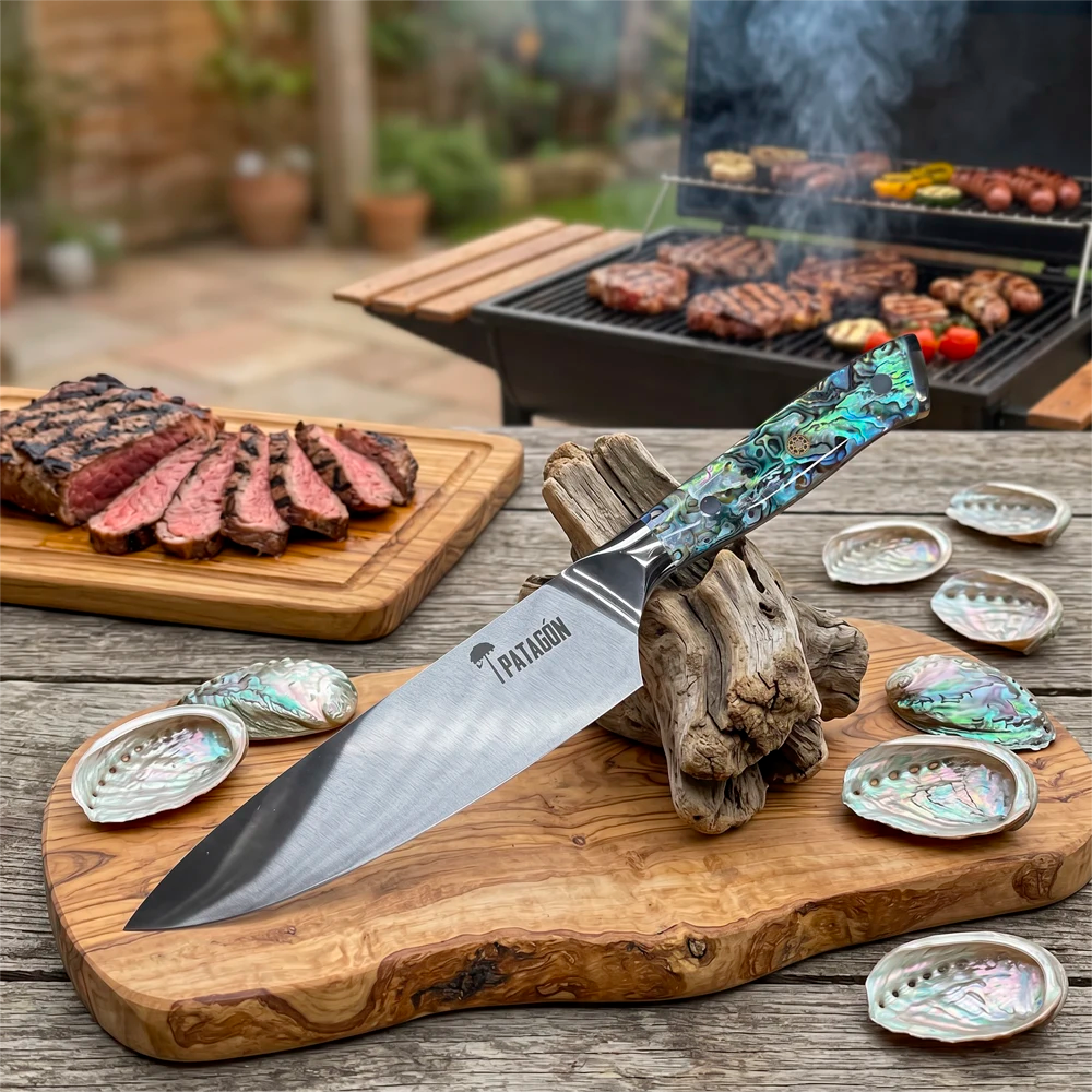 Cuchillo Chef Acero Alemán Inox. hoja 18 cm - NÁCAR