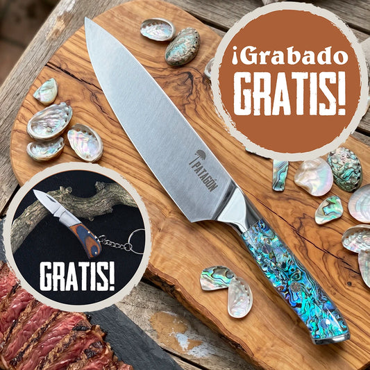 Cuchillo Acero Alemán Inox. hoja 18 cm + Llavero cortapluma regalo