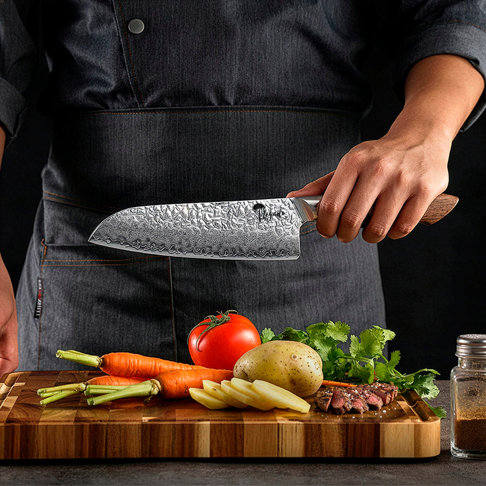 Cuchillo Santoku Artisan Damasco 67 capas Legado