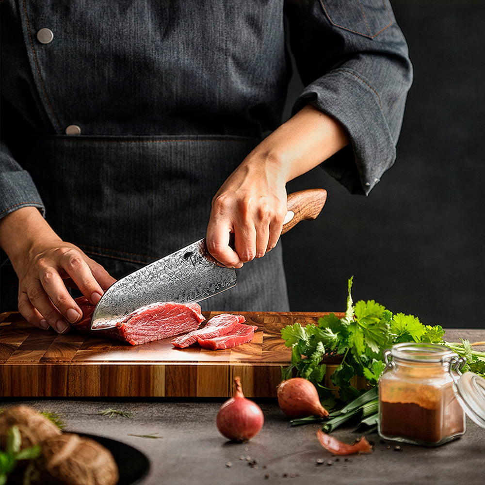 Cuchillo Santoku Artisan Damasco 67 capas Legado