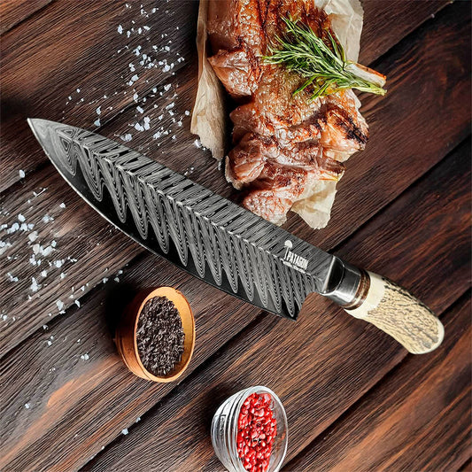 PATAGÓNICO - Cuchillo Asador Acero Alemán Artesanal hoja 16 cm PATAGÓN (7656320106598)
