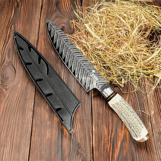 PATAGÓNICO - Cuchillo Asador Acero Alemán Artesanal hoja 16 cm PATAGÓN (7656320106598)