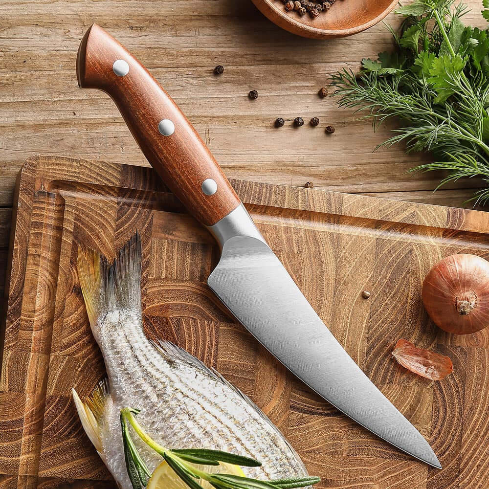 PELLÍN - Cuchillo Despostador Acero Alemán Premium Hoja 16 cm PATAGÓN Con caja regalo (7652525703270)