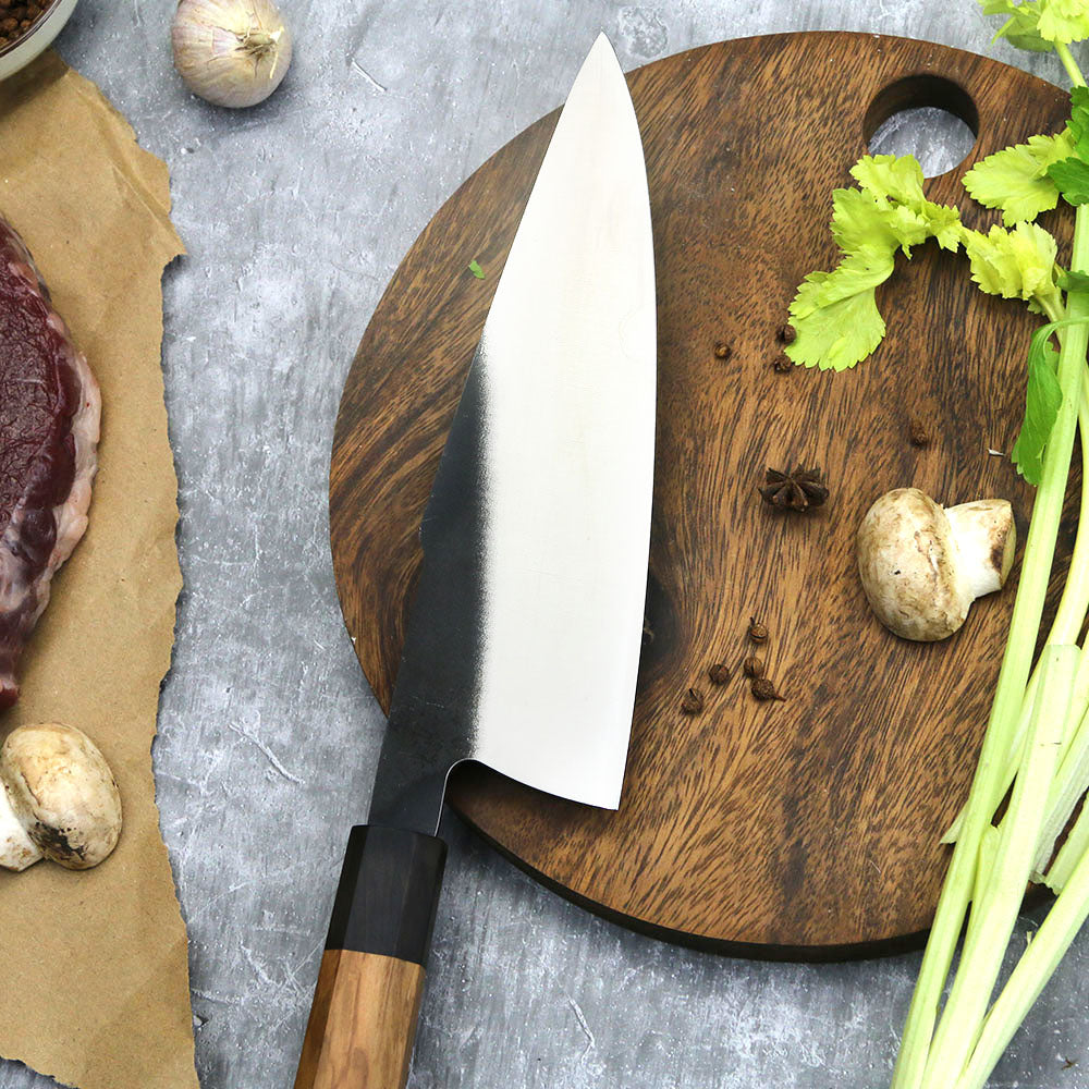 Hibrido Chef Madera Olivo 21 cm Acero Alto Carbono PATAGÓN