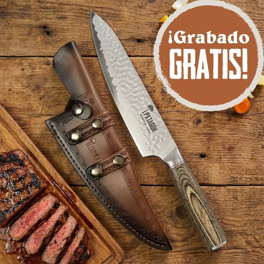 Pack cuchillo parrillero + funda reforzada PATAGÓN - VIVA EL ASADO