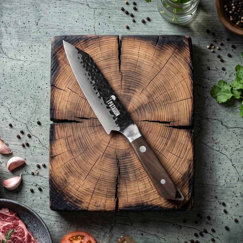 Cuchillo Kiritsuke Martillado hoja 18 cm PATAGÓN - PIÑÓN