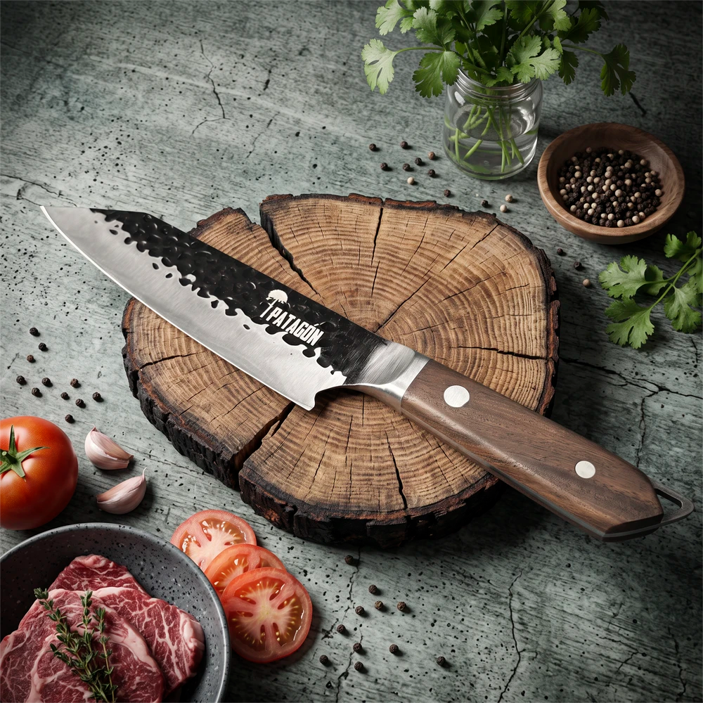 Cuchillo Kiritsuke Martillado hoja 18 cm PATAGÓN - PIÑÓN