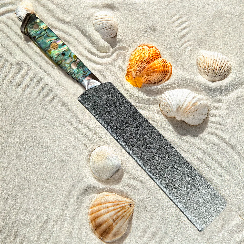 Cuchillo Puntilla Damasco 67 capas hoja 14 cm - NÁCAR DE MAR