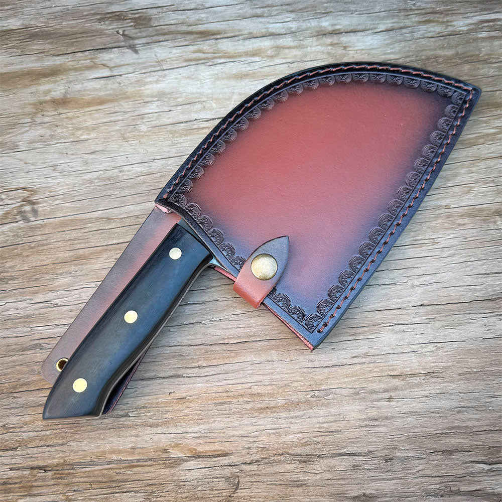 Hacha 18 cm ancha acero carbono PATAGÓN - SERBIO - Cuchillos Mundo Patagon