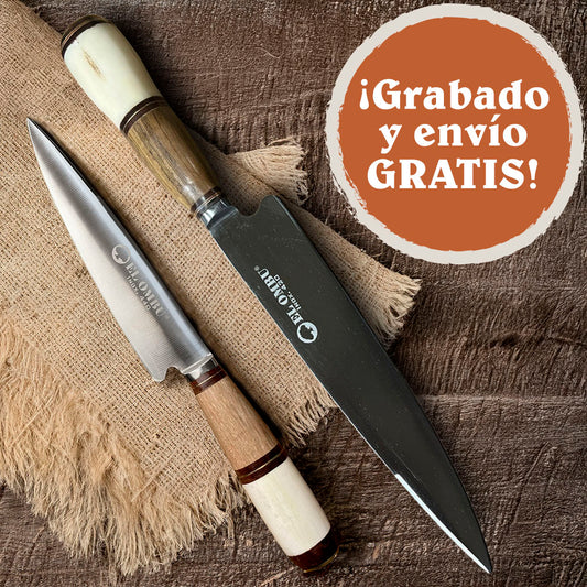 SET 2 cuchillos hermanos gaucho premium EL OMBU
