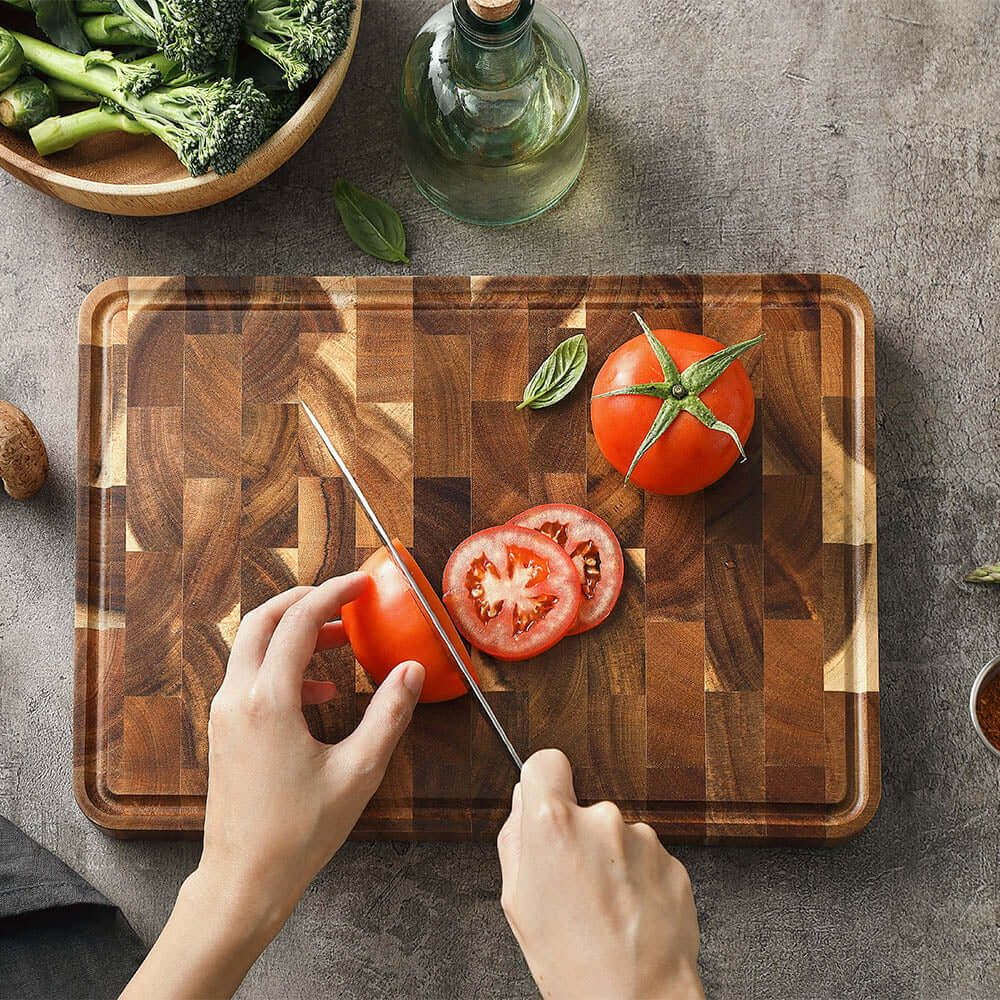 Tabla Parrillera "Endgrain" 35x25 cm Acacio
