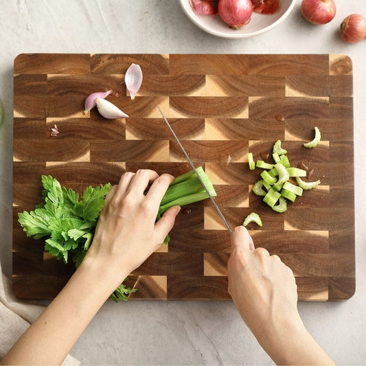 Tabla Cocina "Endgrain" 40x28x2,5 cm Acacio