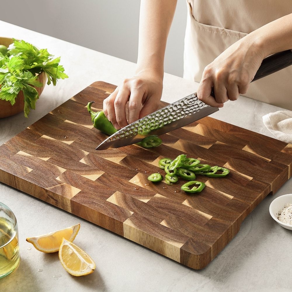 Tabla de Cocina "Endgrain" 40x28x2,5 cm Acacio (7994732511334)