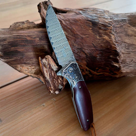 VENTURA - Cortapluma Damasco 89 capas PATAGÓN - Cuchillos Mundo Patagon