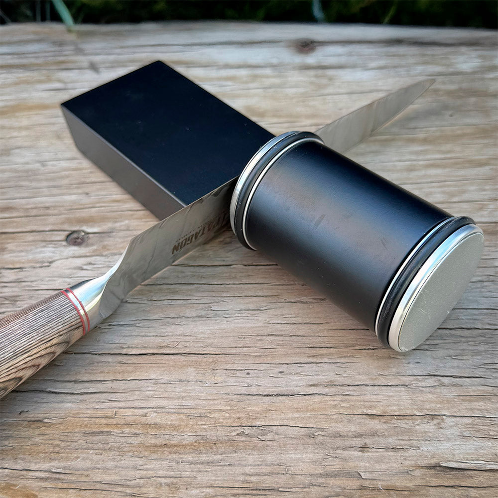 Cuchillo Parrillero Viva el Asado + Afilador Roller - Cuchillos Mundo Patagon