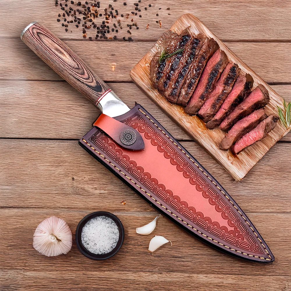 Pack cuchillo parrillero + funda reforzada PATAGÓN - VIVA EL ASADO